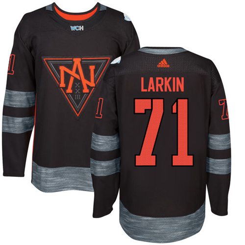 Team North America #71 Dylan Larkin Black 2016 World Cup Stitched Youth NHL Jersey - Click Image to Close